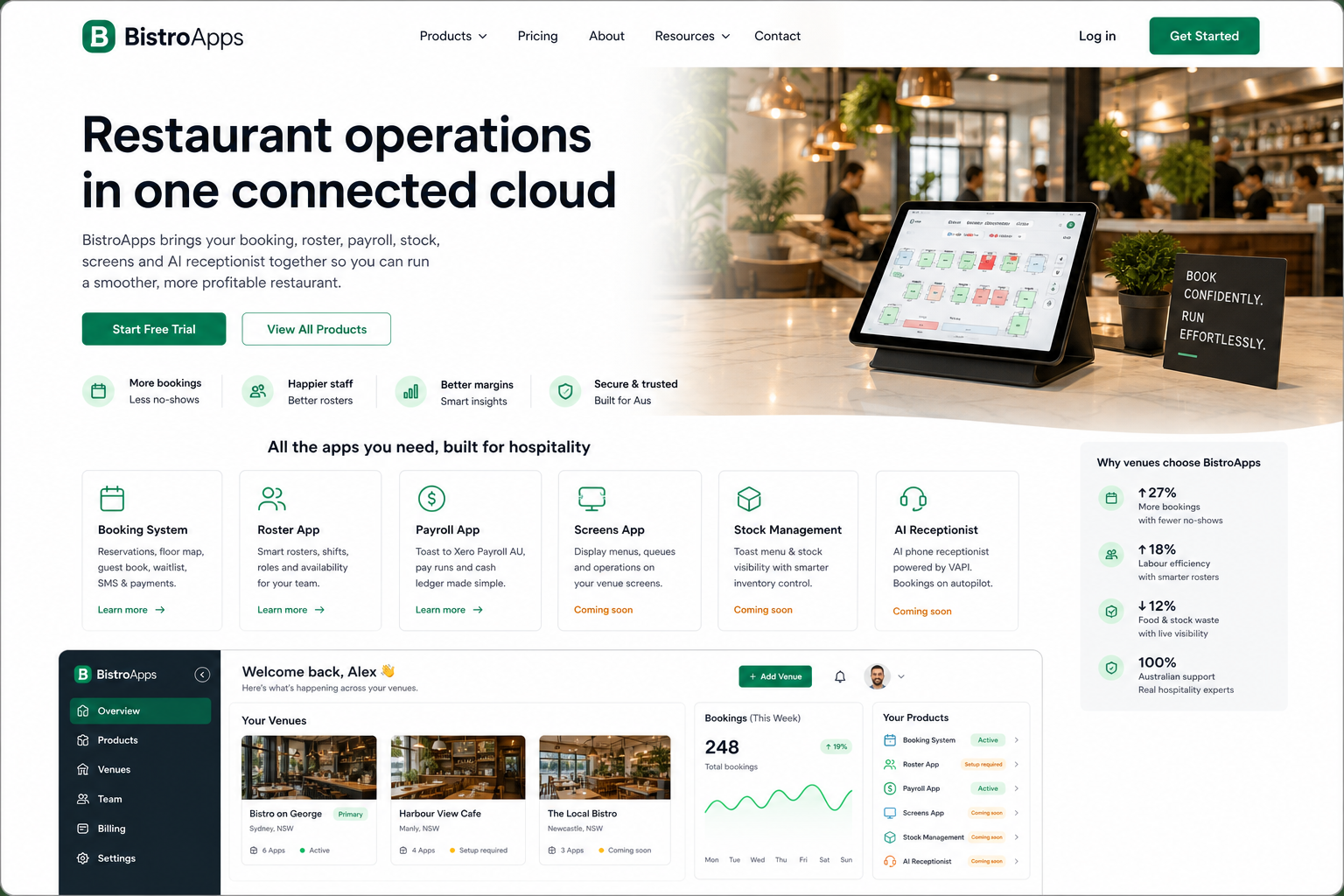 BistroApps restaurant operations platform preview